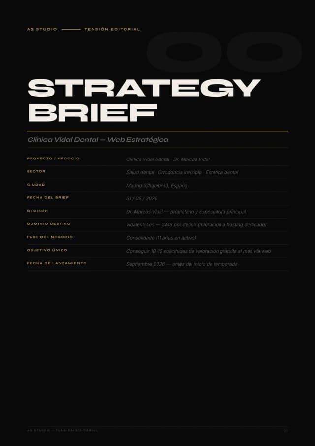 Documento de estrategia — Clínica Vidal Dental