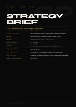 Documento de estrategia — Dra. Elena Fuentes