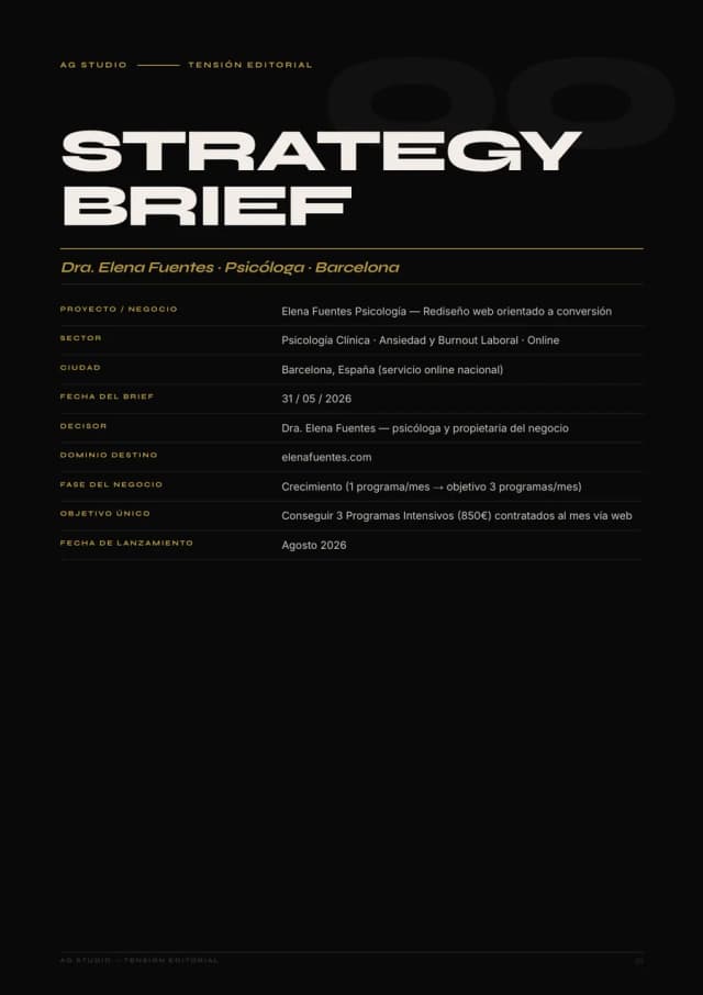 Documento de estrategia — Elena Fuentes Psicología