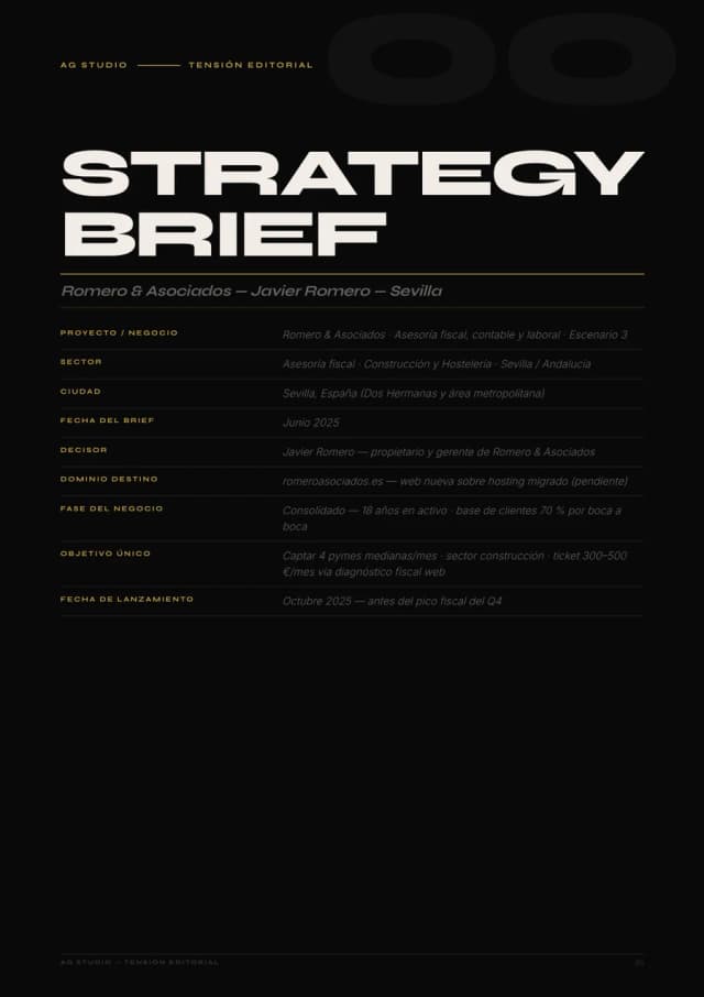 Documento de estrategia — Romero Asociados