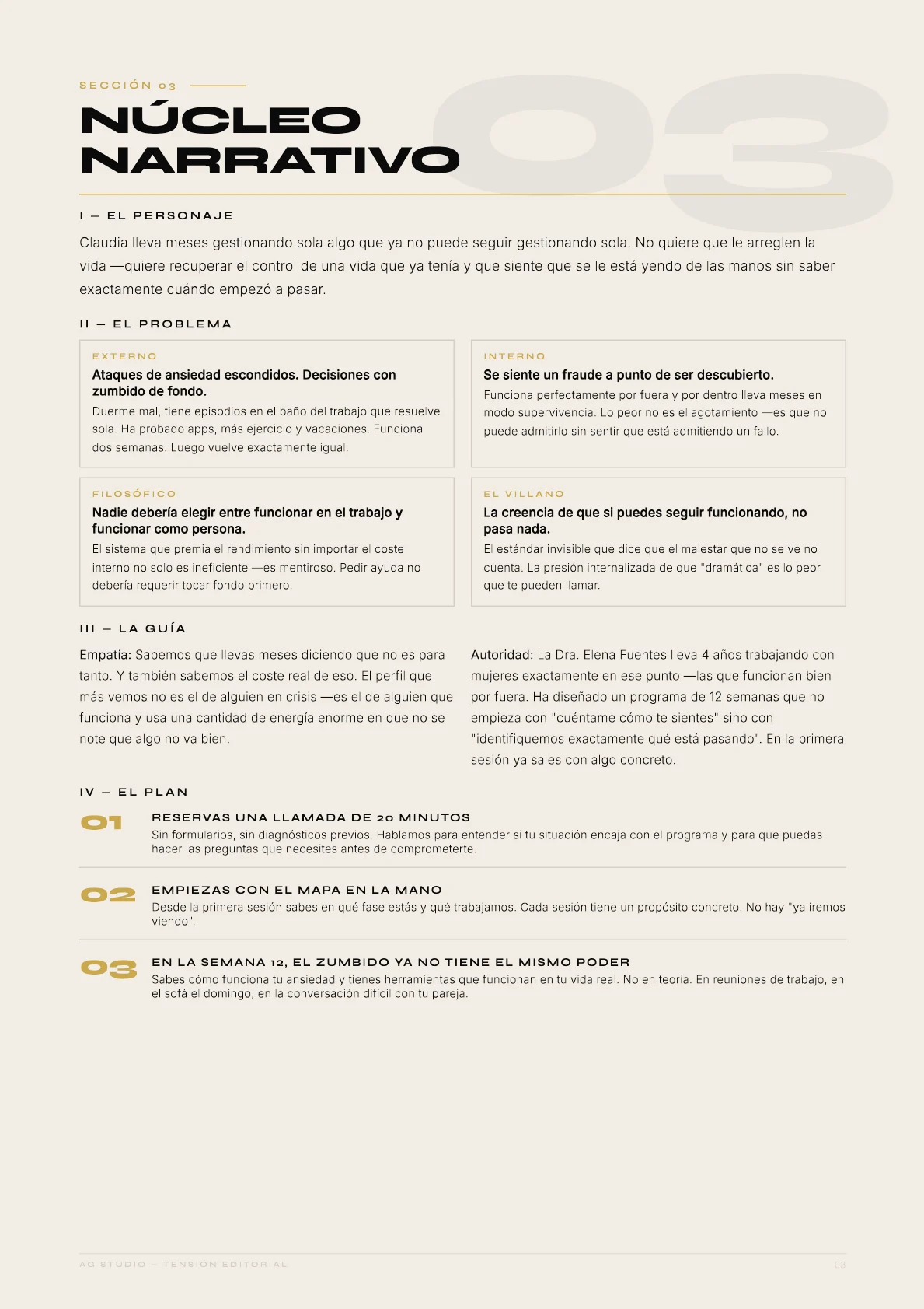 Dra. Elena Fuentes — 02 · La brecha: El villano no era la ansiedad. Era el sistema que premia aguantar.