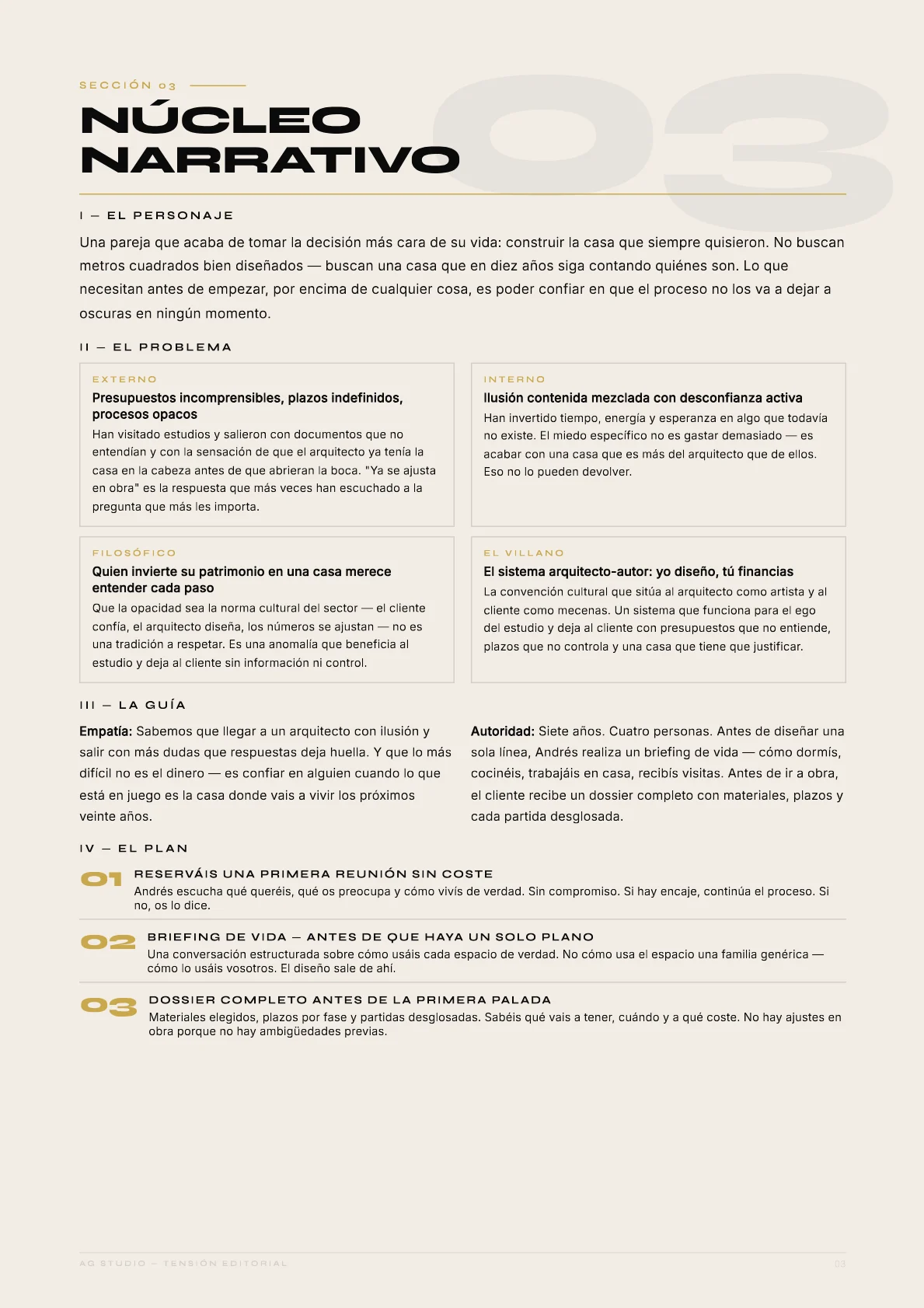 Molina Arquitectos — 02 · La brecha: El villano no era ningún arquitecto. Era el silencio de todo el sector.